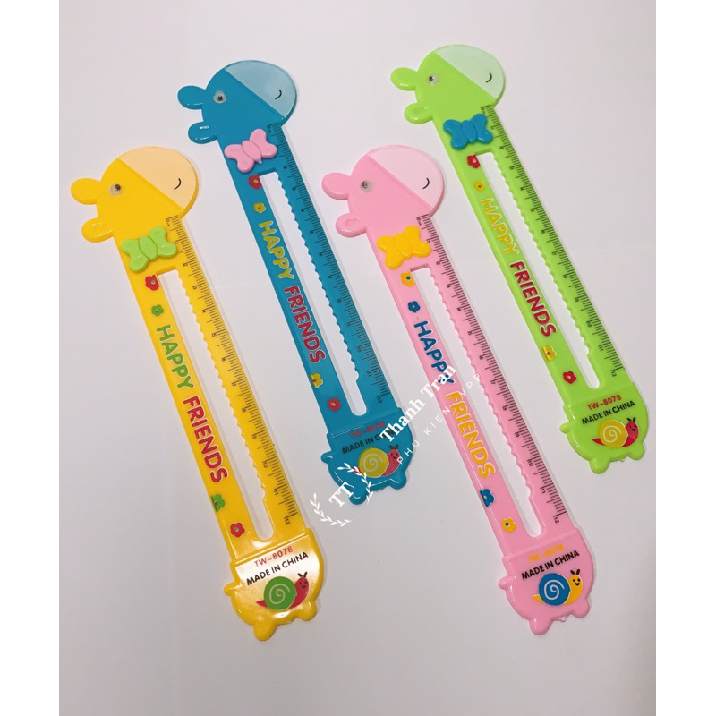 Thước kẻ nhựa 15cm kiểu hình con hươu