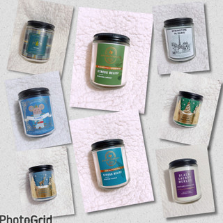Eucalyptus Baguette Midnight Amber Palo Santo Sweater Weather Nến Thơm 1 Tim Single Wick Bath & Body Works 198gr