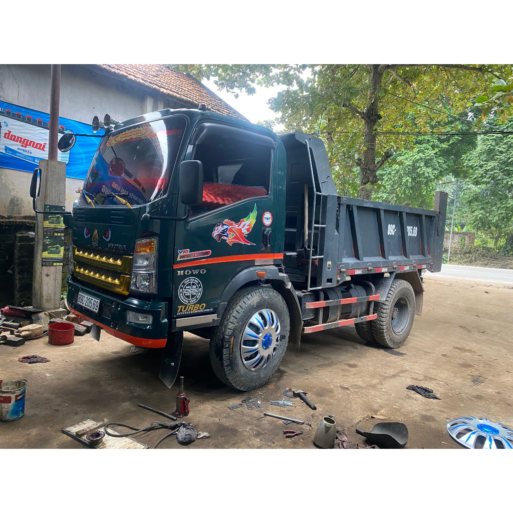 Chụp mâm xe tải r20 - r22.5 sơn sẵn cho xe có ruột hoặc không ruột kèm bass