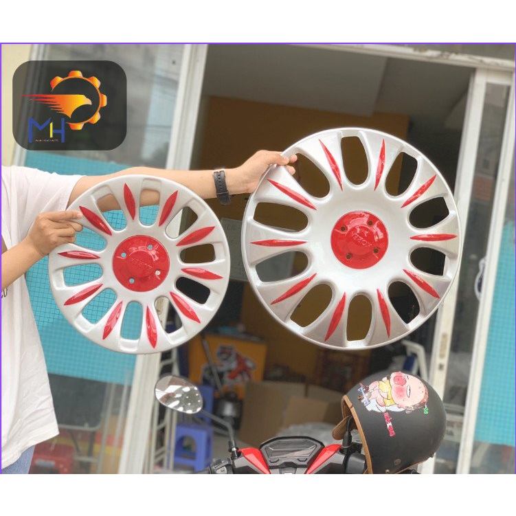 Chụp mâm xe tải r16 bánh trước - r13 bánh sau sơn sẵn cho xe k165, k250,... kèm bass