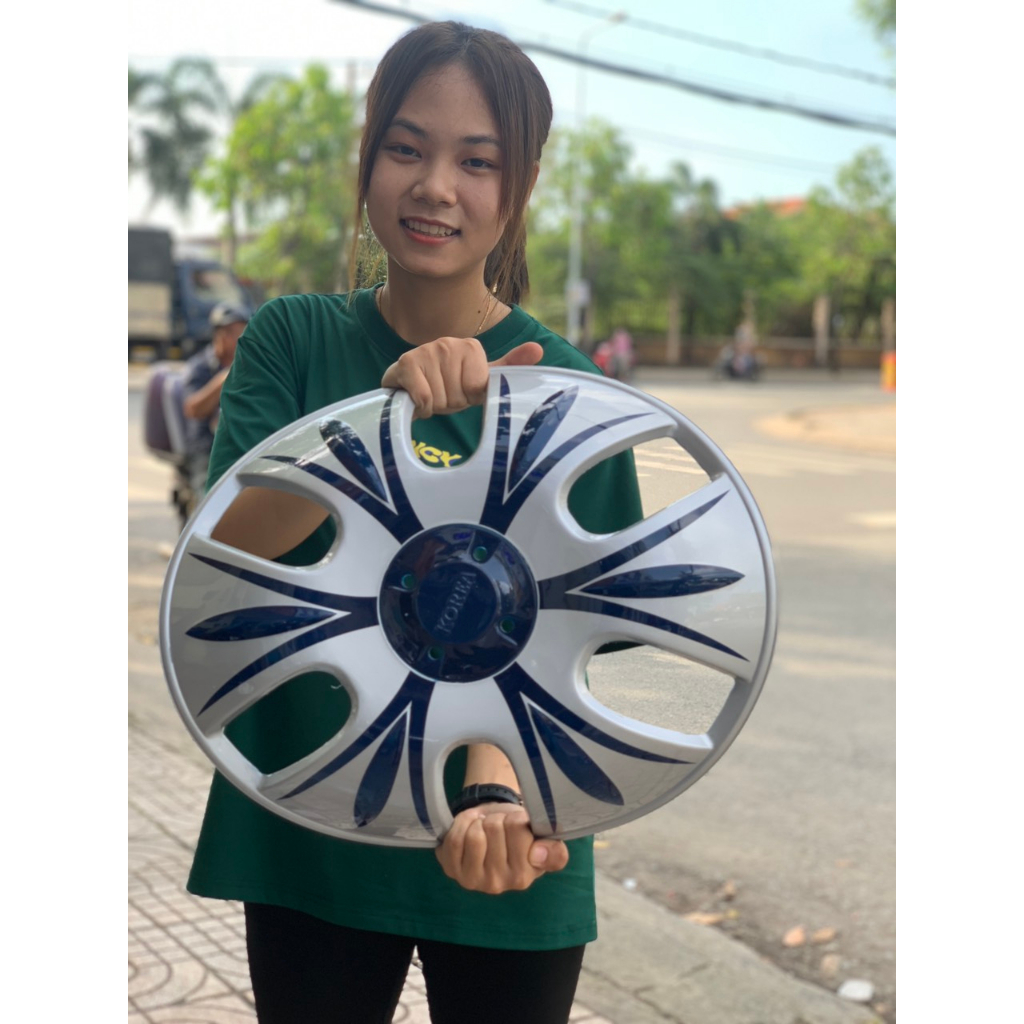 Chụp mâm xe tải r16 - 6 lỗ sơn sẵn nhiều màu kèm bass