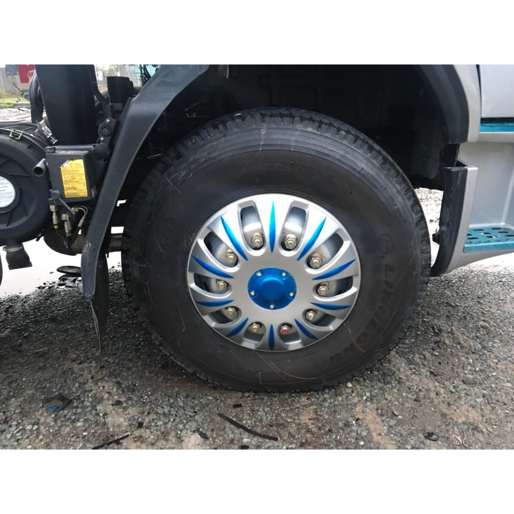 Chụp mâm xe tải r20 - r22.5 sơn sẵn cho xe có ruột hoặc không ruột kèm bass