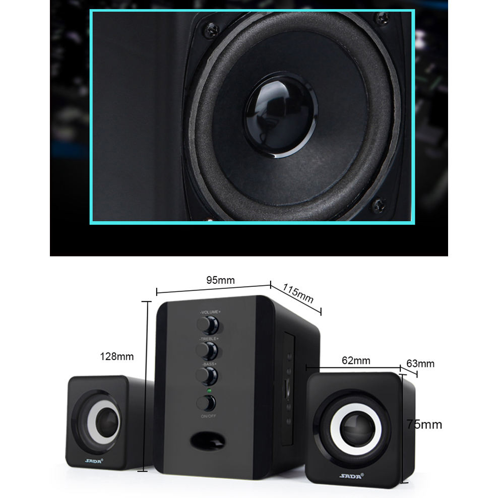 Bộ 3 Loa Máy Tính USB KAW D202 Bảo Hành 12 Tháng Toàn Quốc