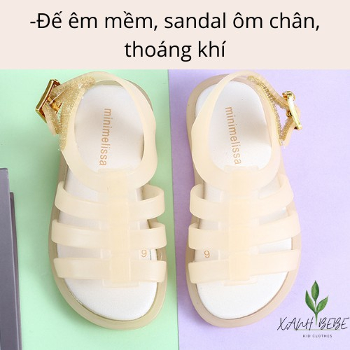 Sandal cho bé nhựa thơm dẻo minimelissa siêu mềm êm phong cách Hy Lạp
