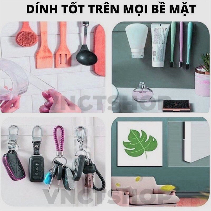 (combo 2 cuộn) Băng keo 2 mặt thổi bong bóng nước, băng dính hai mặt n