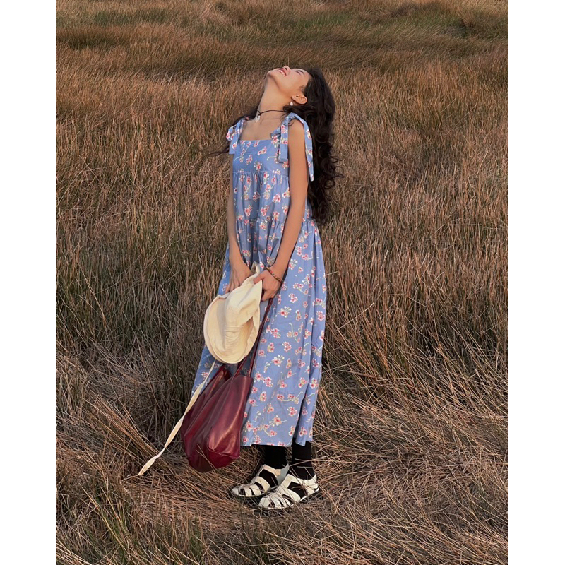 Ann Dress - Đầm 2 dây xoè buộc vai