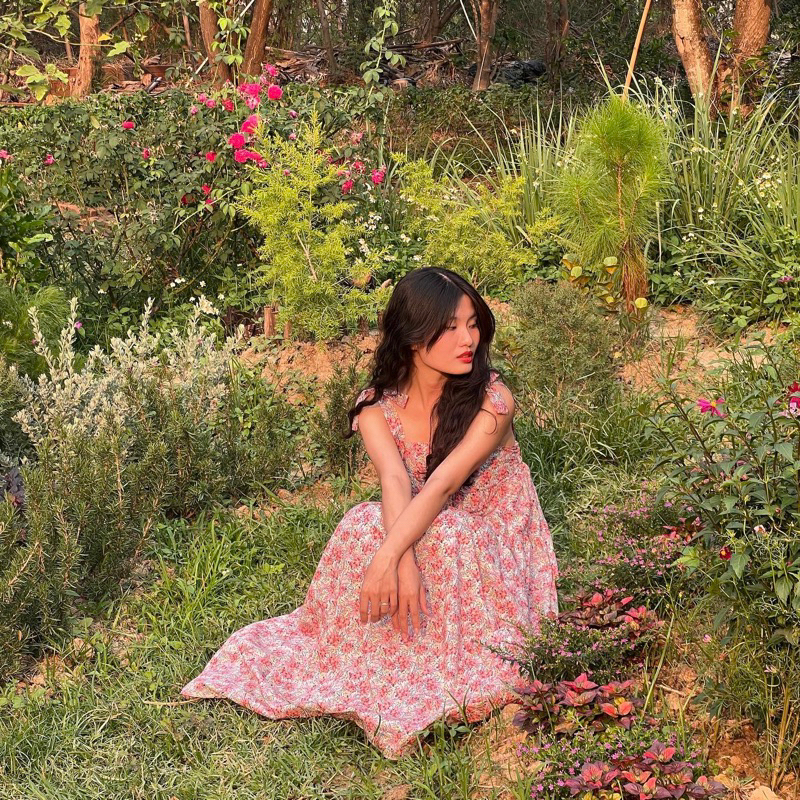 Ann Dress - Đầm 2 dây xoè buộc vai