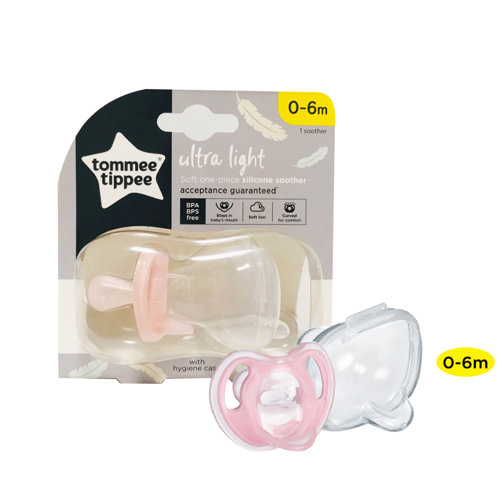 Ty Ngậm Silicon Siêu Nhẹ Tommee Tippee Ultra Light Cho Bé 0-6, 6-18, 18-36 Tháng