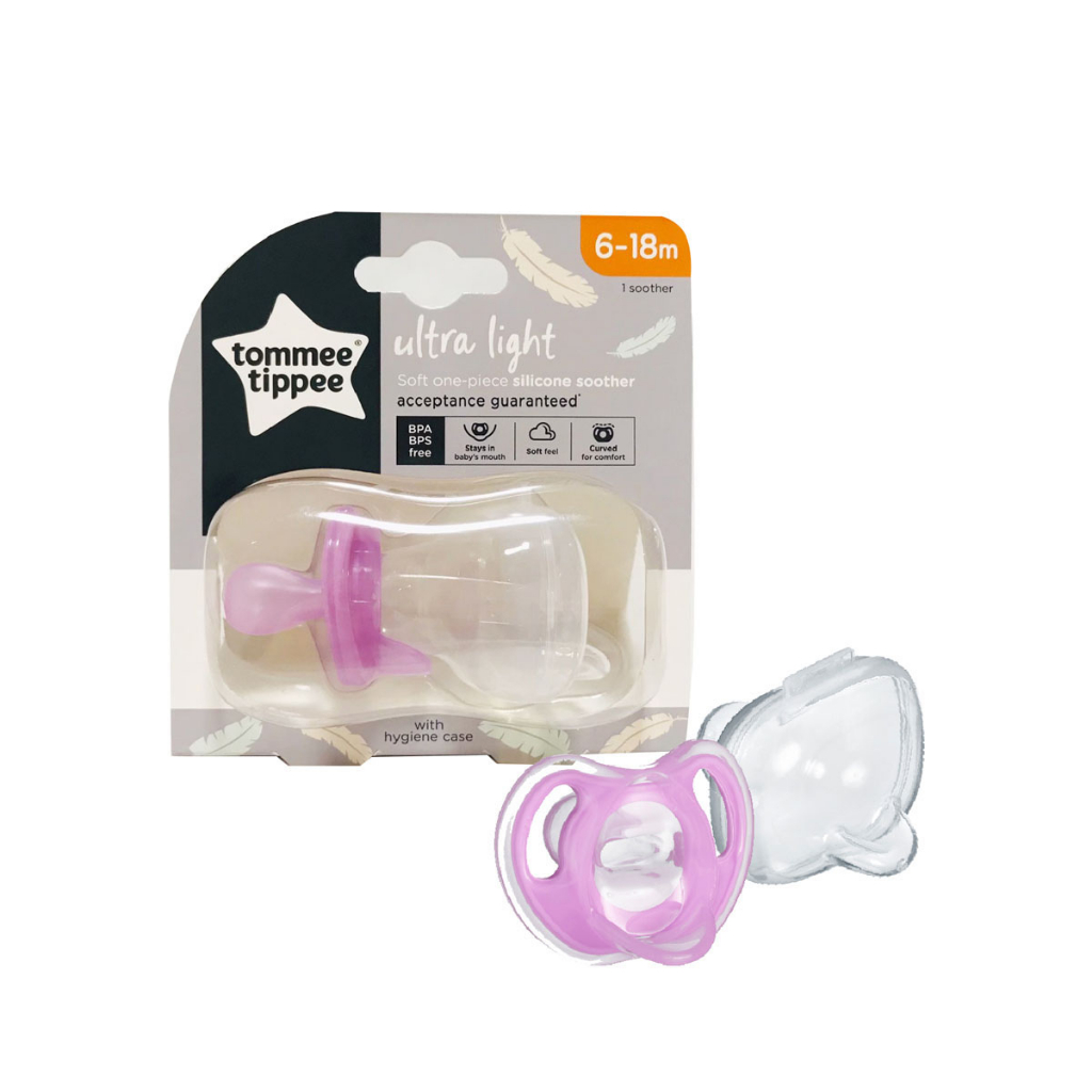 Ty Ngậm Silicon Siêu Nhẹ Tommee Tippee Ultra Light Cho Bé 0-6, 6-18, 18-36 Tháng