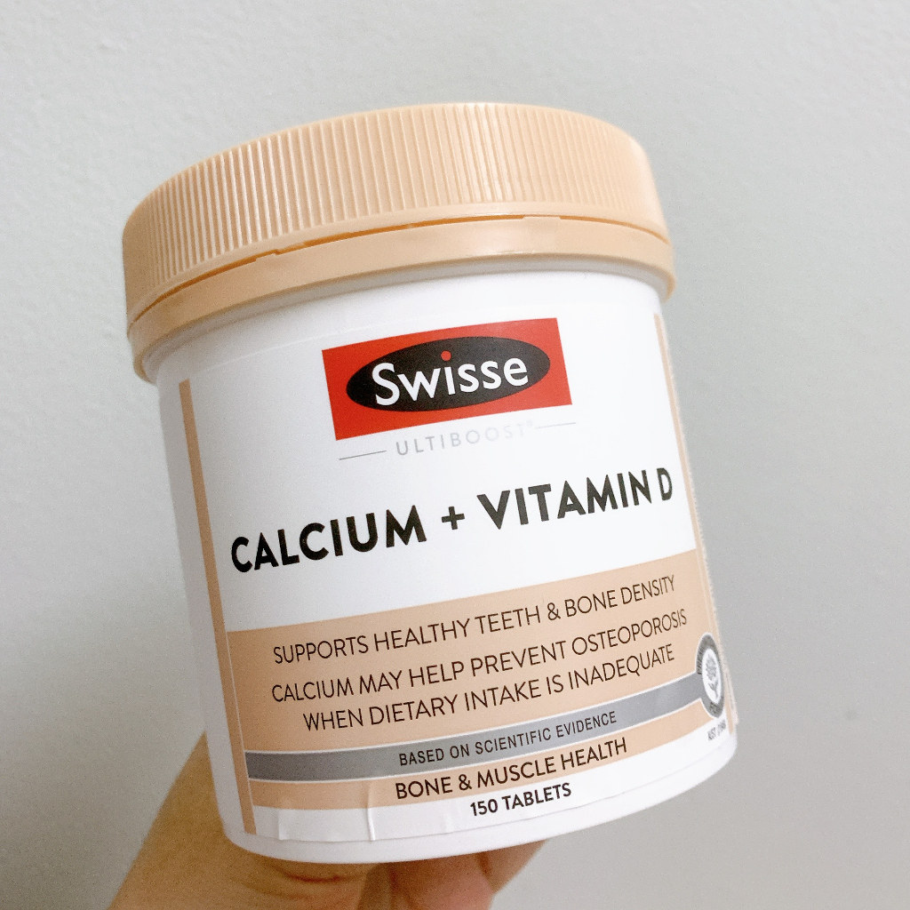Hỗ trợ xương khớp bổ sung canxi và vitamin D - Swisse Calcium + Vitamin D 150 viên