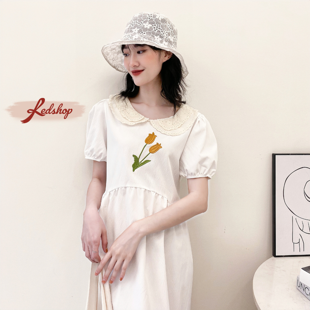 Váy hoa viền ren phong cách Hàn Quốc Red Shop 30103