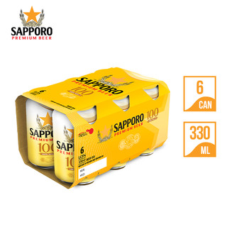 [ƯU ĐÃI GIỚI HẠN] Lốc 6 lon bia Sapporo Premium 100 mới