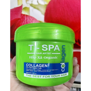 Kem ủ tóc hấp dầu t - spa organic collagen 500ml