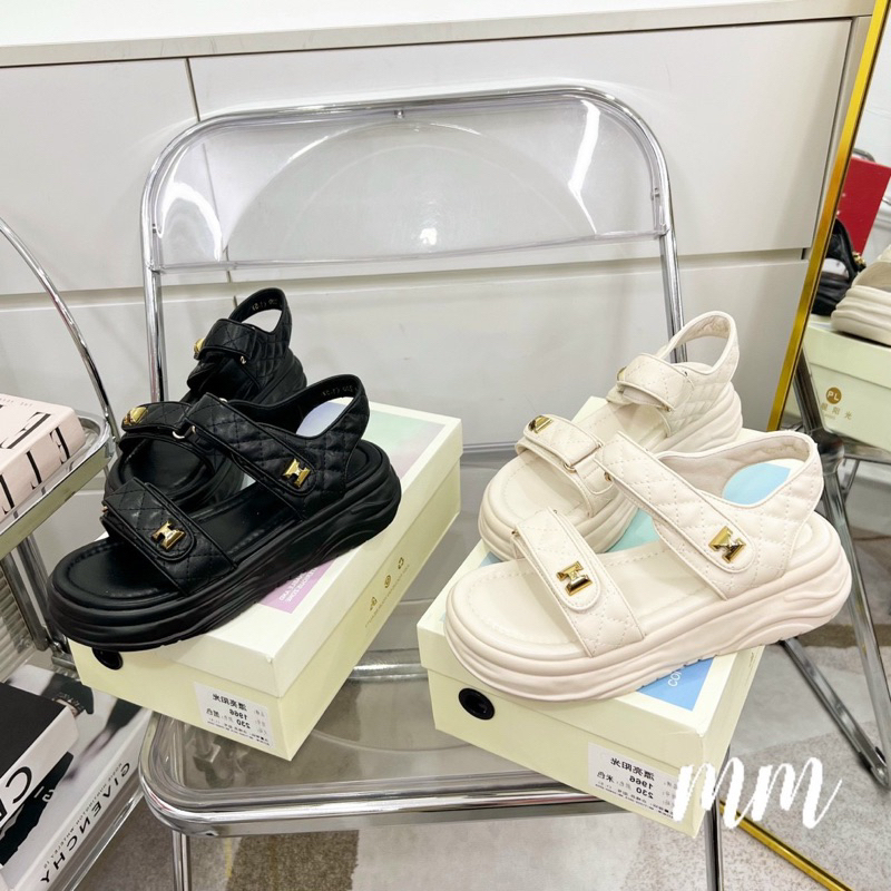 Sandal Da Mềm 2 Quai Hàng Qccc Cao Cấp Fullbox - CERIHOUSE