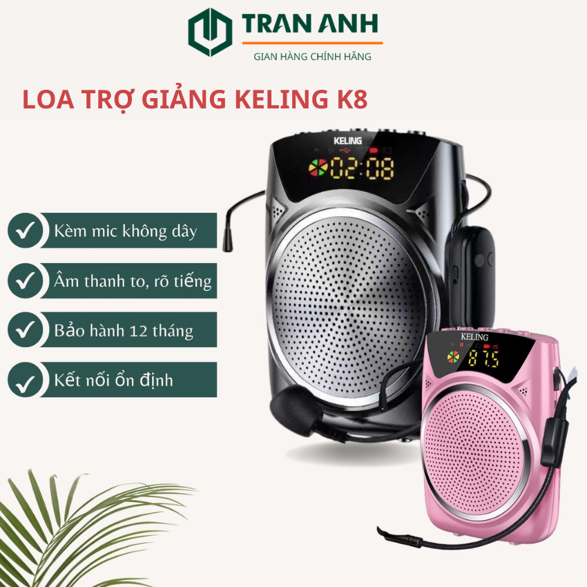 Loa trợ giảng cho giáo viên không dây KAW K8 Công Suất 35W Bluetooth 5.0