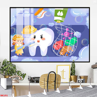 Tranh Laminate Tráng Gương - Treo Tường Phòng Khám Nha Khoa Cho Trẻ Em