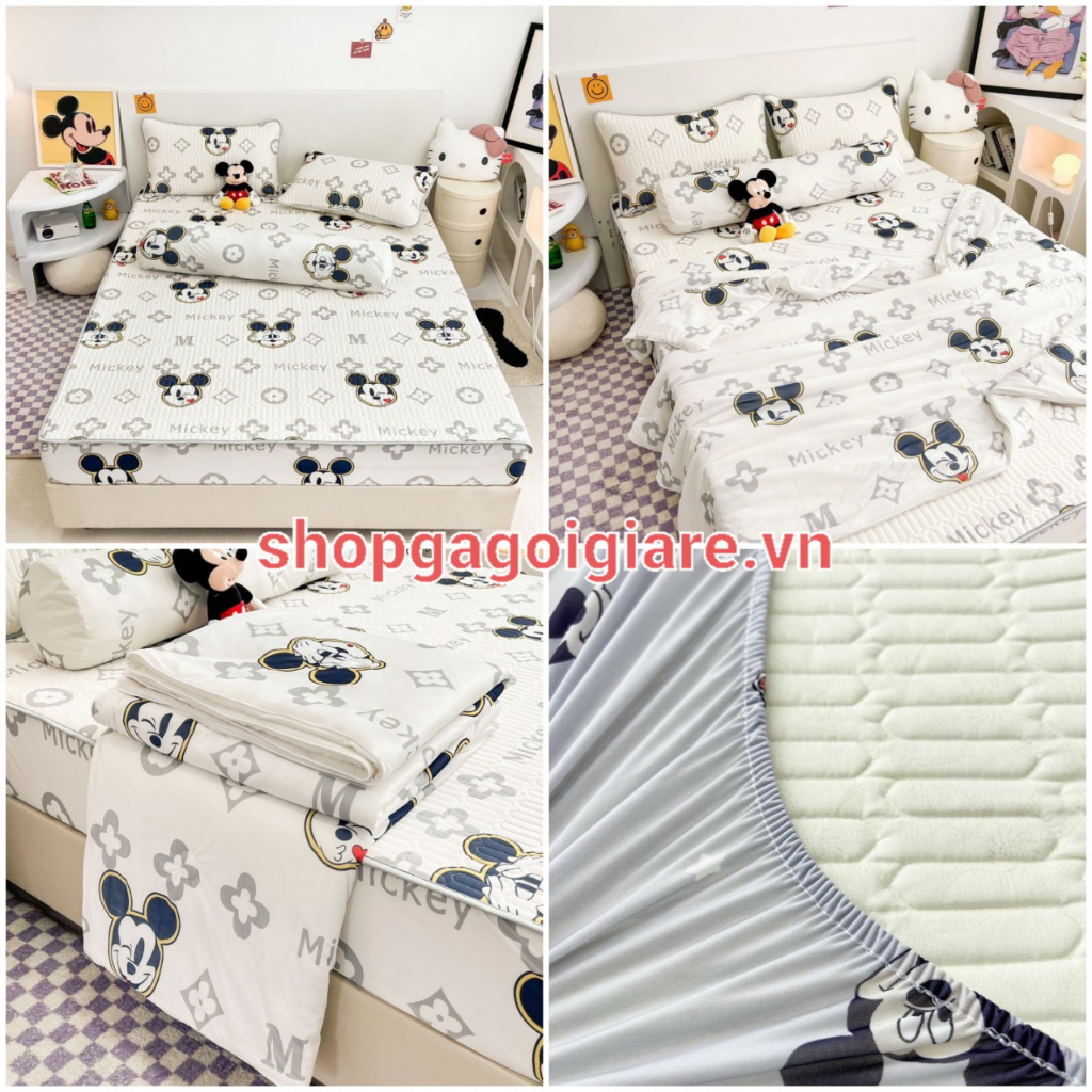 Chiếu điều hòa cao su non bọc đệm disney,thảm cao su mẫu mới