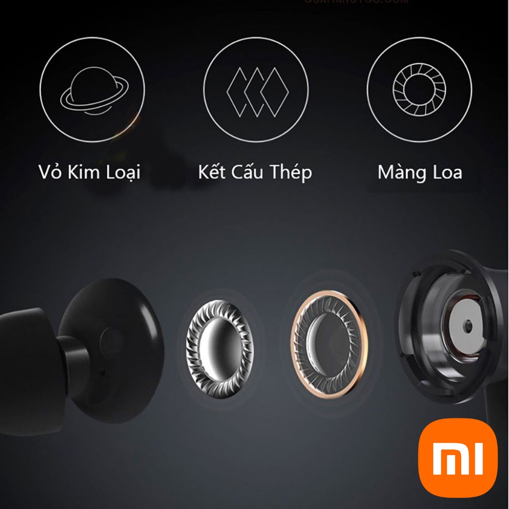 Tai nghe có dây nhét tai Xiaomi Mi In-Ear Headphones Basic Piston Earphone - Chống ồn bass cực mạnh