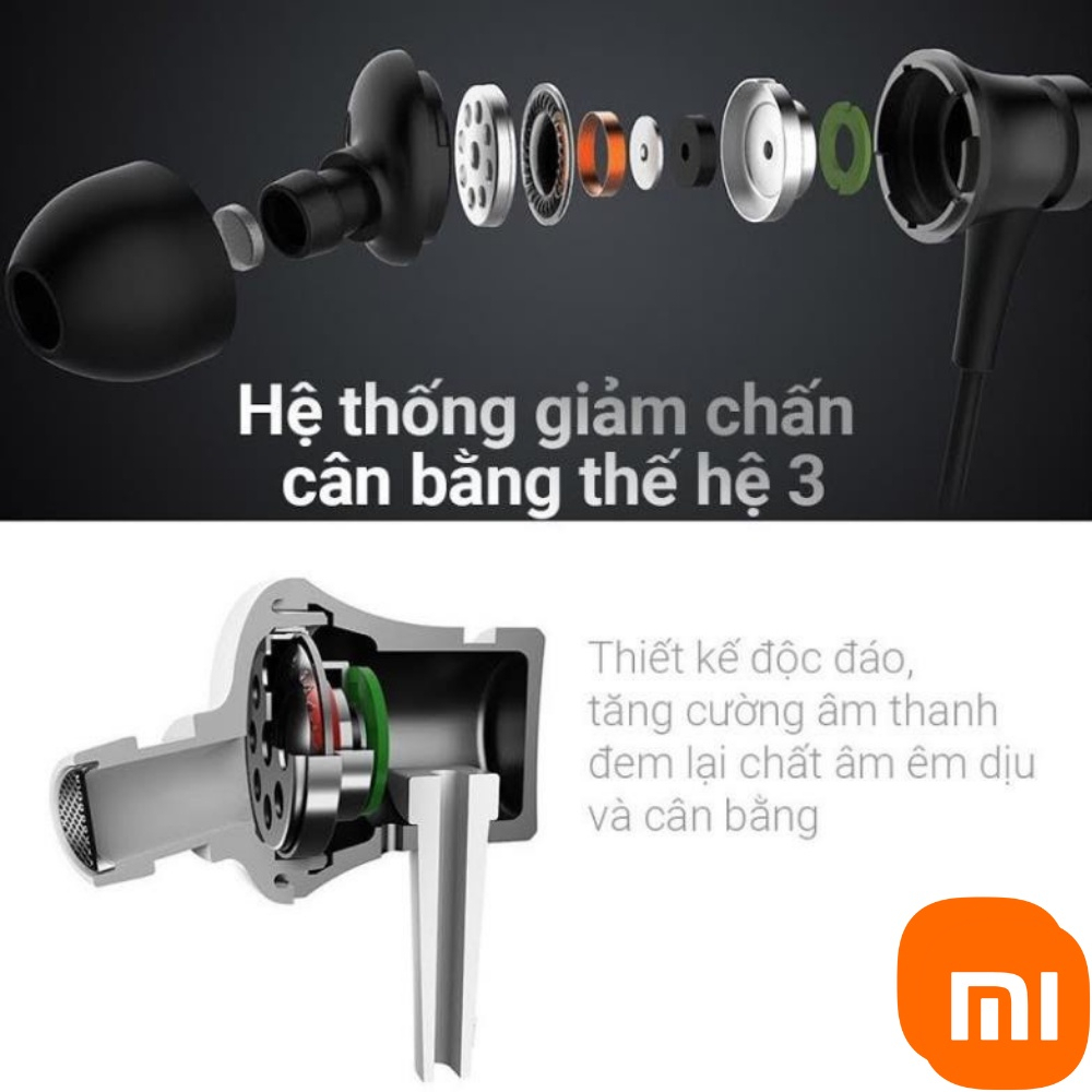 Tai nghe có dây nhét tai Xiaomi Mi In-Ear Headphones Basic Piston Earphone - Chống ồn bass cực mạnh
