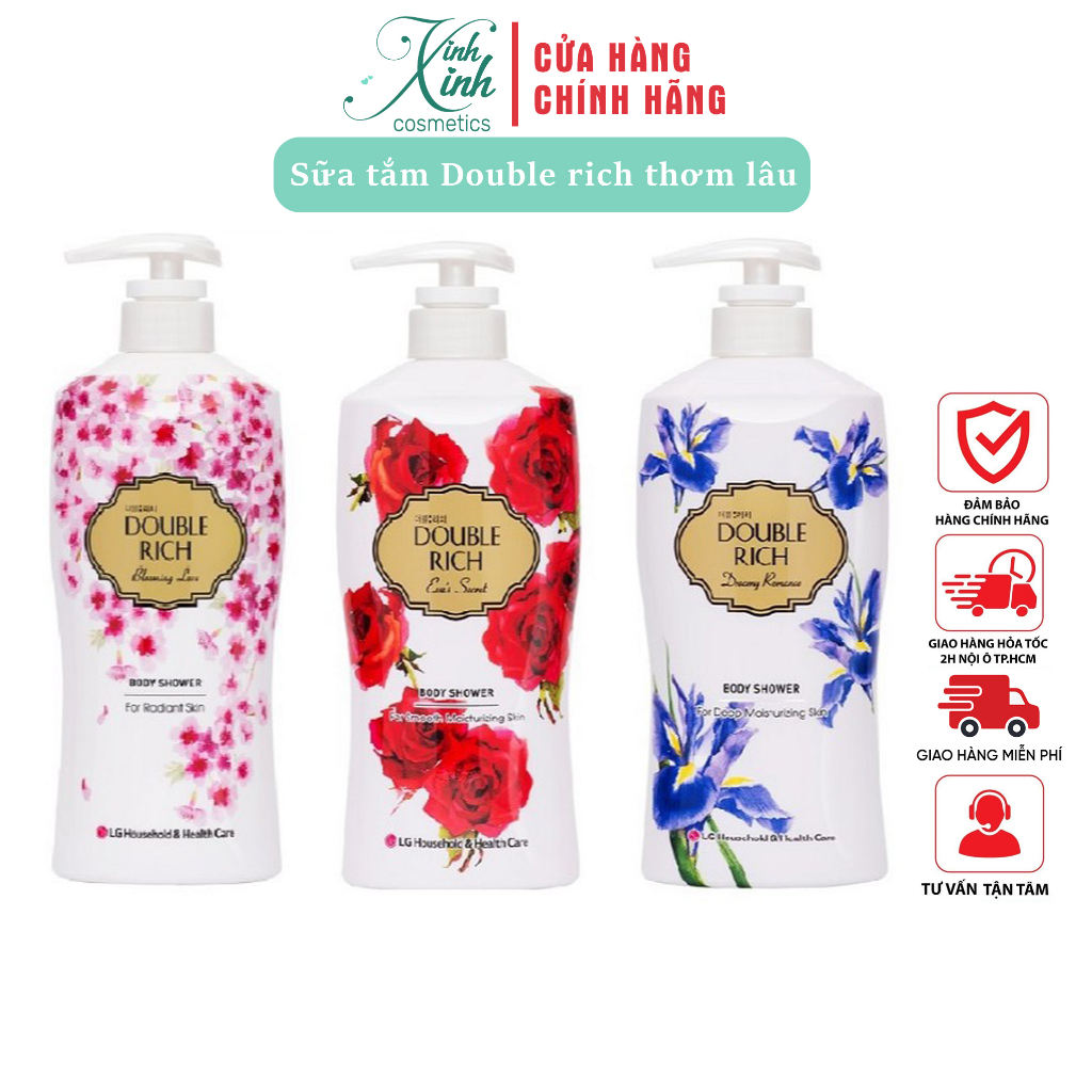 Sữa Tắm Double Rich thơm lâu Dưỡng Ẩm Da Hương Hoa