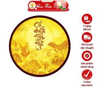 Đèn Hào Quang Cửu Huyền Thất Tổ In Tranh Trúc Chỉ CHÂN THIỆN MỸ, Trang Trí Bàn Thờ Gia Tiên, Treo Tượng Phật TC-HQ-184