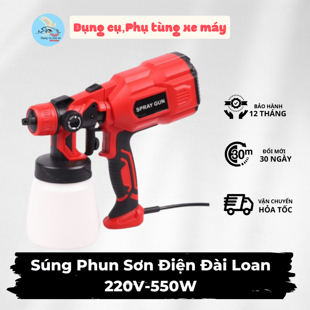 Súng Phun Sơn Điện Đài Loan 220V-550W