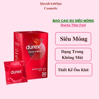 Bao cao su DUREX THIN FEEL, Siêu mỏng, Hộp 30 chiếc DUREX quynhanhspa20