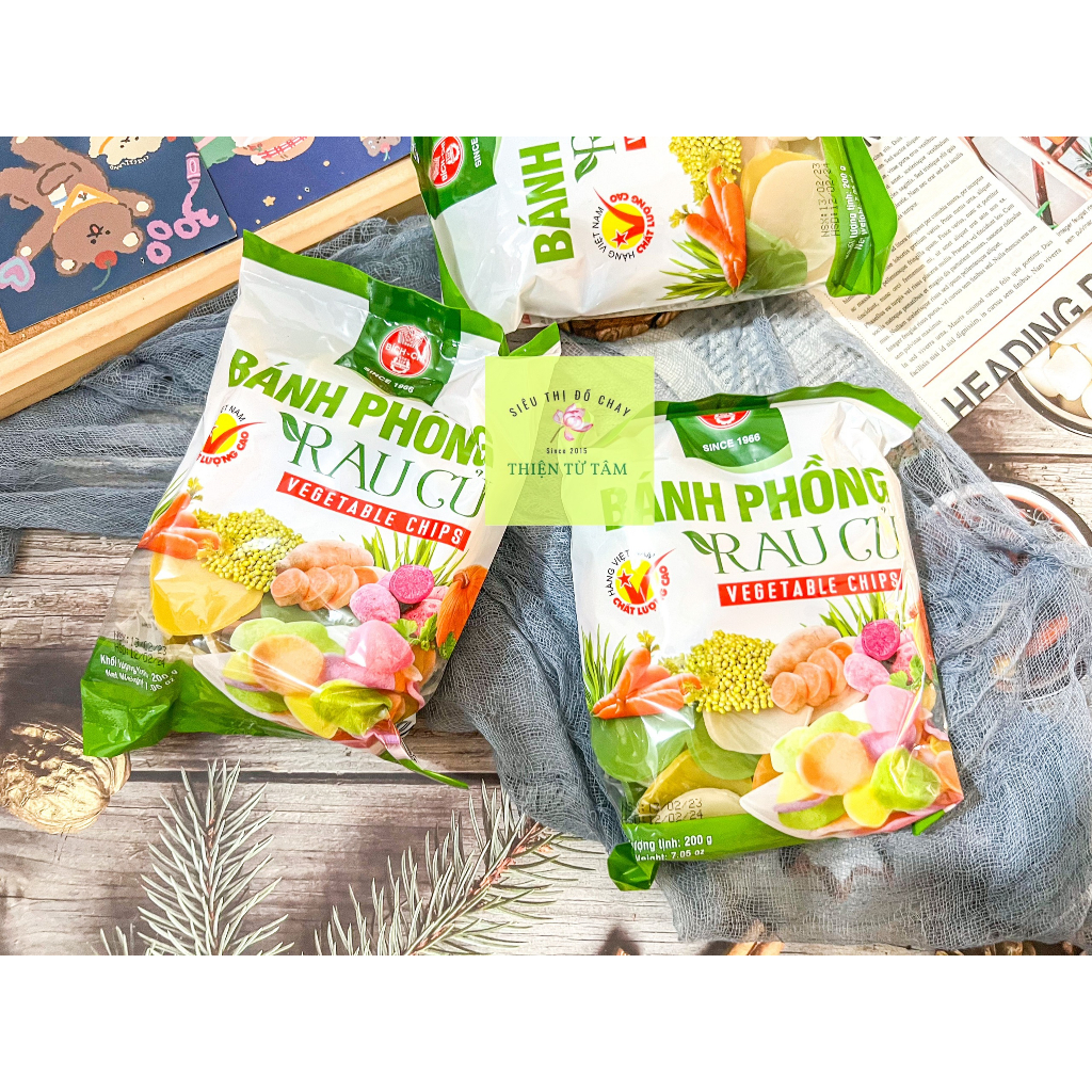 Bánh Phồng Chay Thơm Ngon Giòn Rụm Nguyên Liệu Từ Rau Củ Sạch