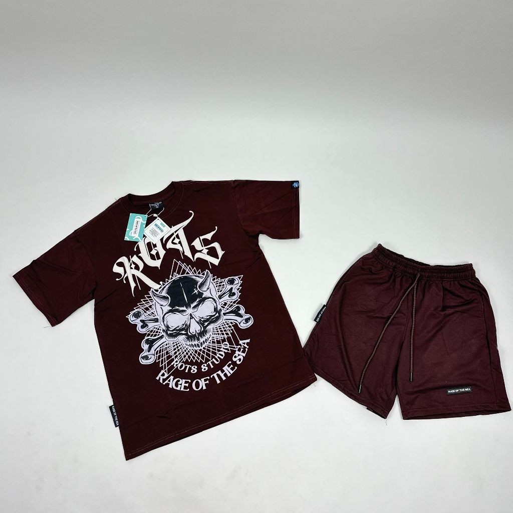 SET ĐỒ UNISEX FORM ÂU RAGE OF THE SEA (ROTS STUDIO) MÀU NÂU ĐẬM