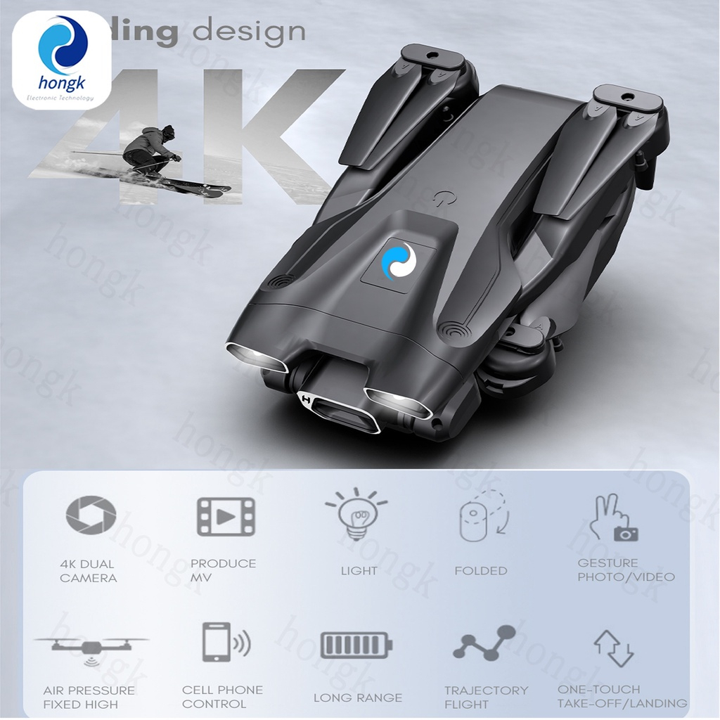 HK 66 Máy bay không người lái / Máy ảnh 4K / 6K HD Trên không Wifi mới có thể gập lại 4K Cố định và GPS Quadcopter