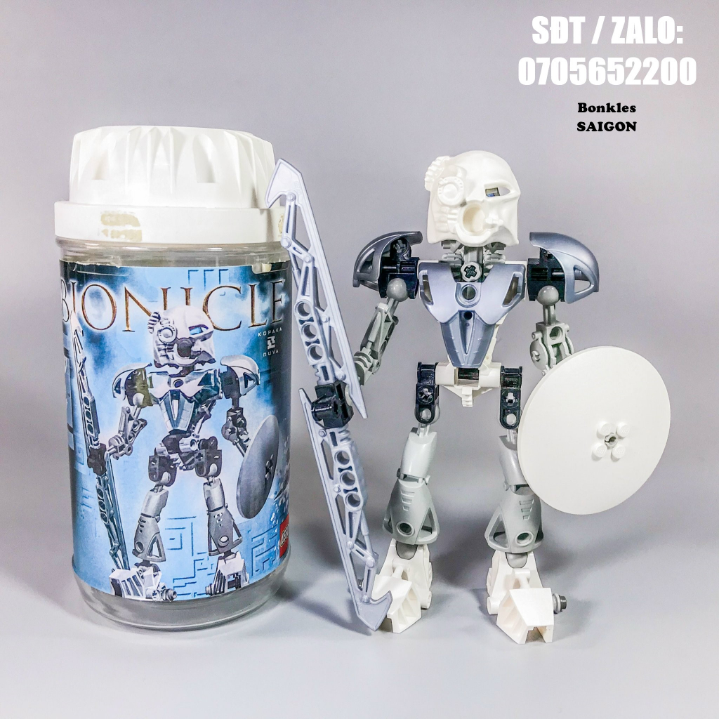 Đồ Chơi Mô Hình Vintage lắp ráp LEGO Bionicle Toa Nuva 8571 Kopaka Nuva Chính Hãng Đan Mạch (2002)