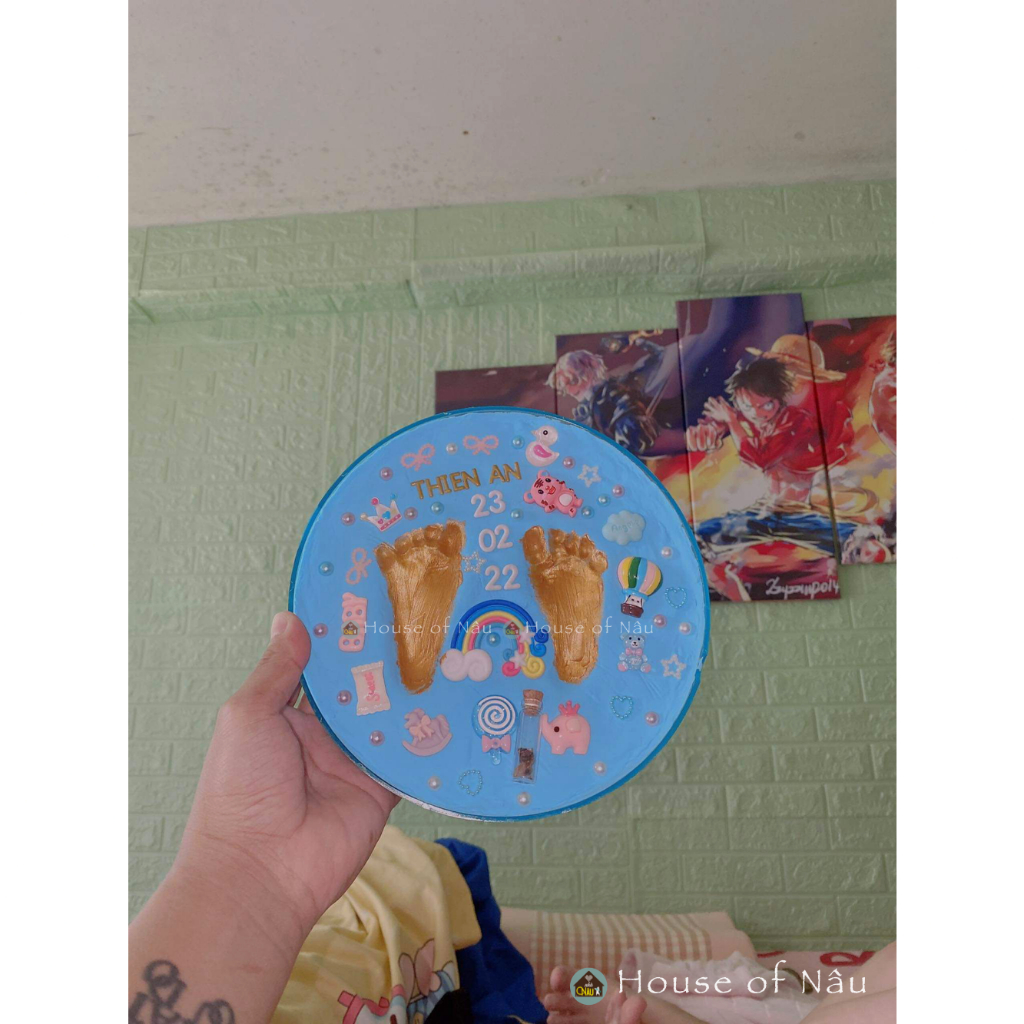 In dấu tay chân, bộ lưu giữ kỉ niệm cho bé, In dau chan tay, in dấu NAU TH