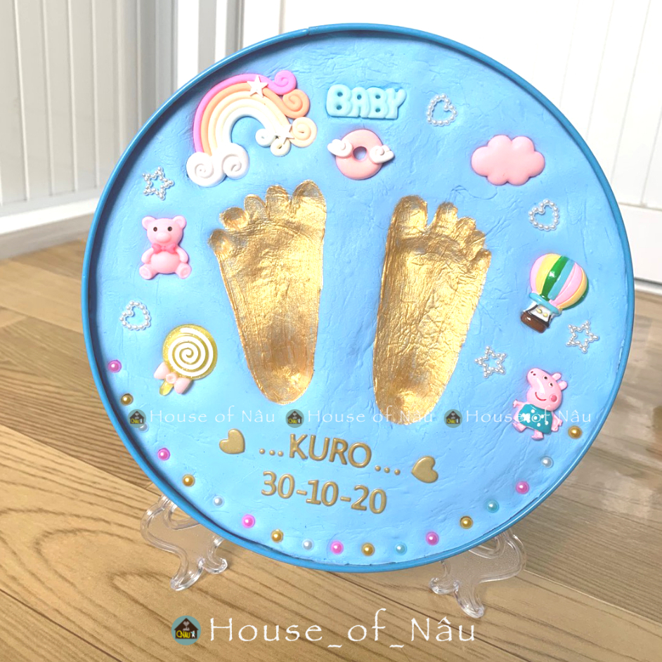 In dấu tay chân, bộ lưu giữ kỉ niệm cho bé, In dau chan tay, in dấu NAU TH