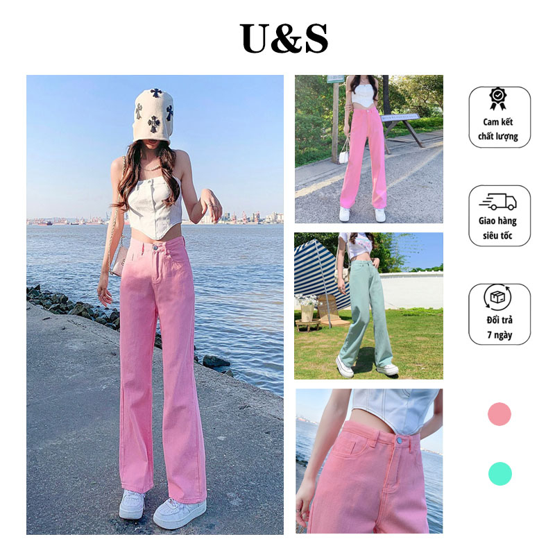 quan jiean nữ ống rộng quần bò ống rộng lưng cao Kiểu Vintage Cá Tính Cho Nữ cạp cao phong cách Hàn Quốc 2023 baggy nữ lưng cao quần jean