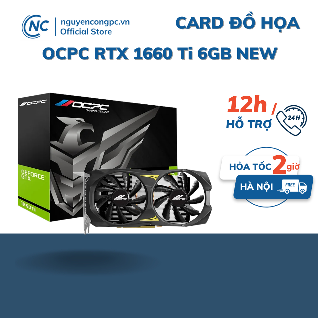 Card màn hình VGA OCPC RTX 2060 Super 8GB 2 fan - NEW BH 36 tháng