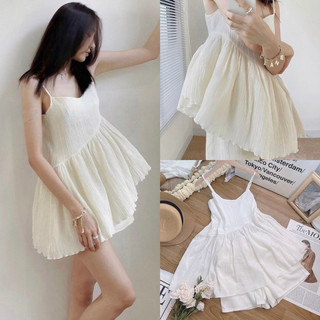 Set áo trắng 2s rớt vai nơ vai cột short đen