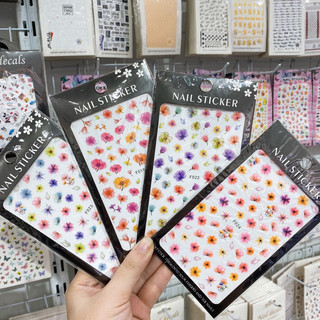 Sticker nail hoa các mẫu, hình dán móng