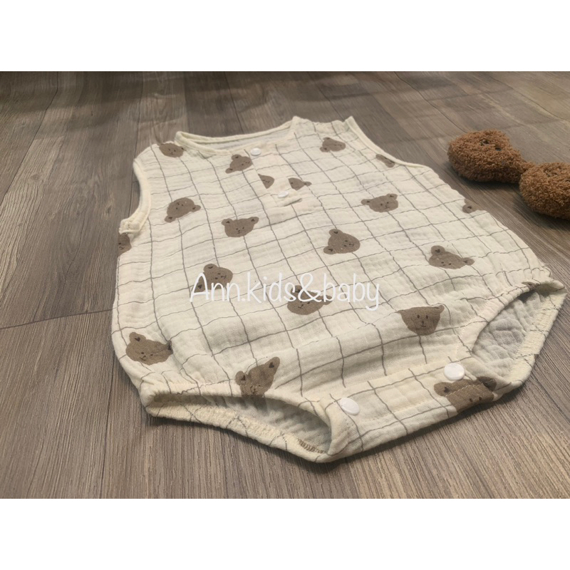 Bodysuit xô muslin  cho bé .từ 0-18 tháng ,thoáng mát an toàn cho bé