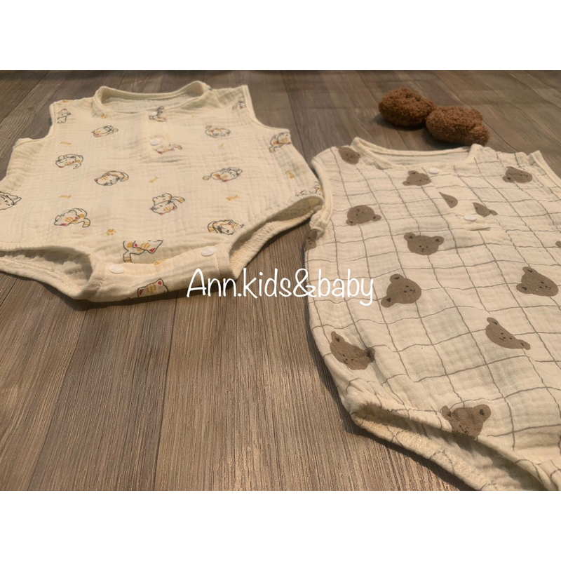 Bodysuit xô muslin  cho bé .từ 0-18 tháng ,thoáng mát an toàn cho bé