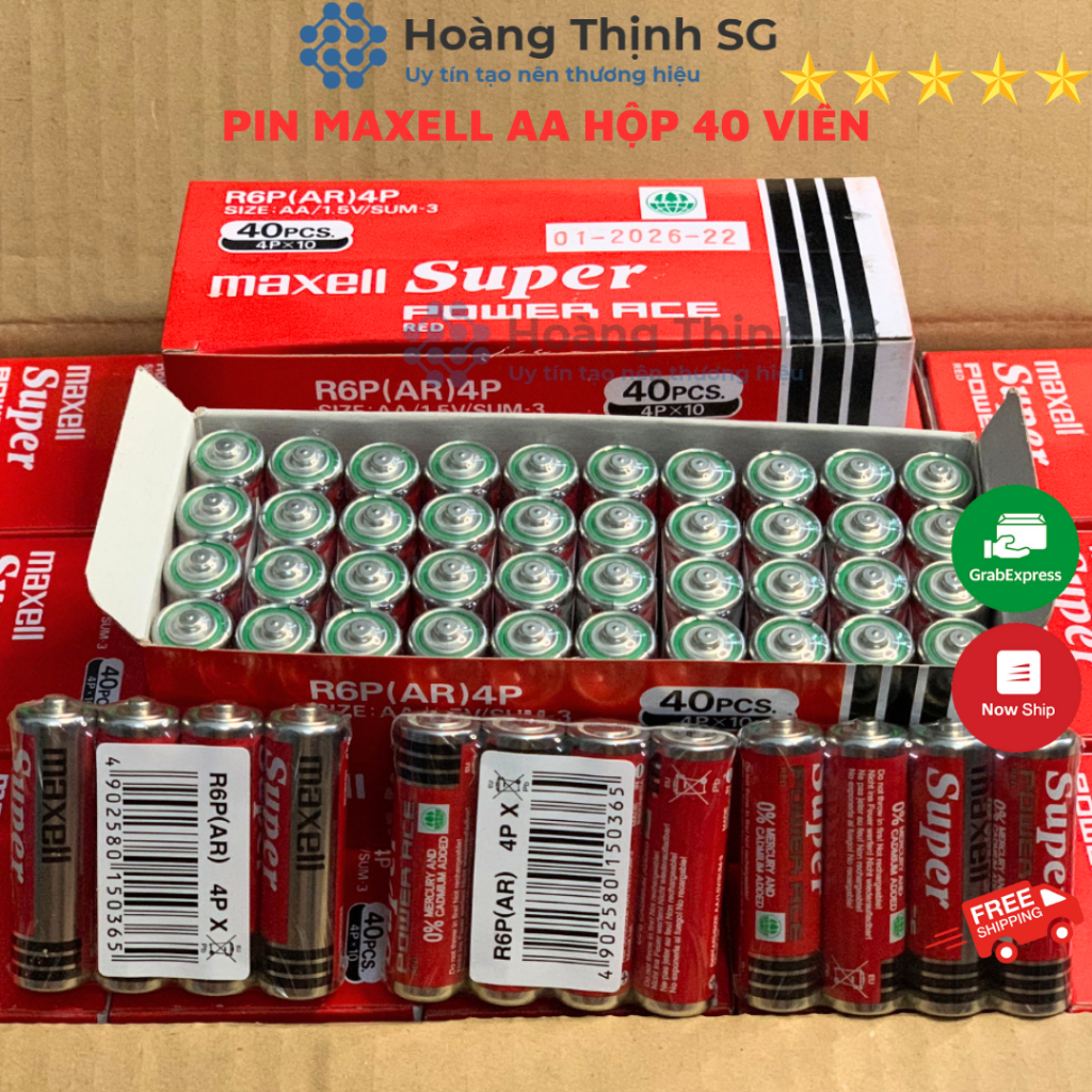 Pin Maxell 2A, bán lẽ theo cặp, hàng chính hãng Maxell Super Power, date mới