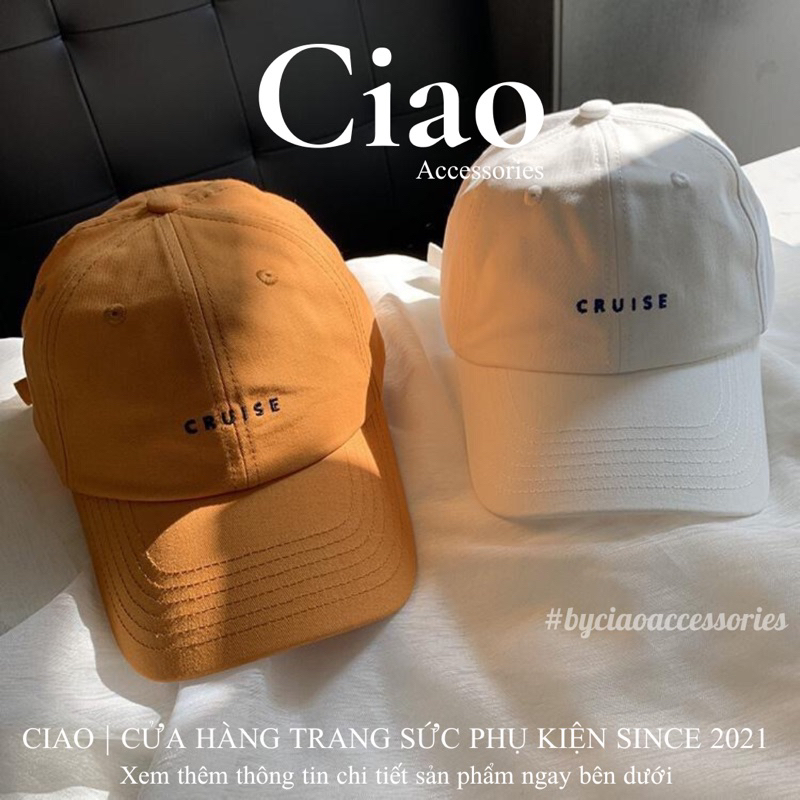 [HOẢ TỐC 1H] Nón/ Mũ vành thiết kế thêu chữ đơn giản mã 14 Ciao accessories