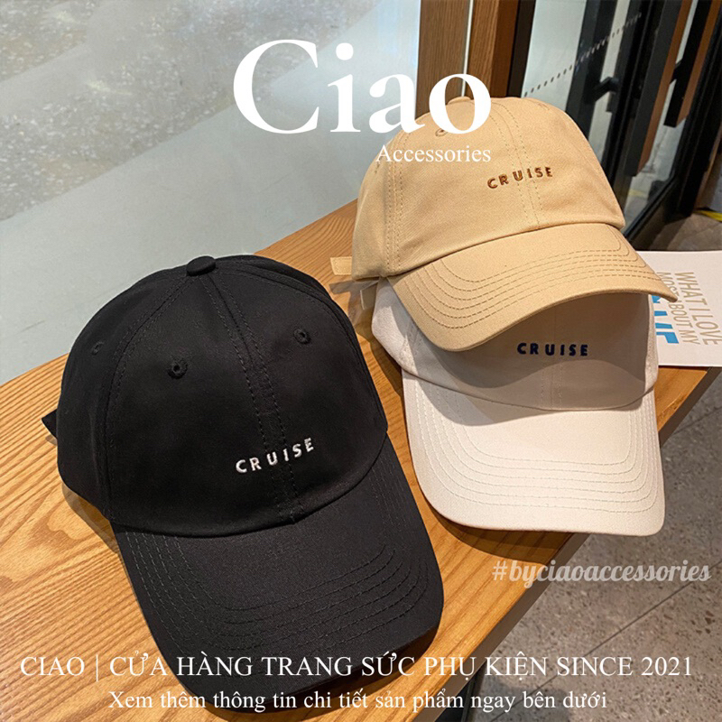 [HOẢ TỐC 1H] Nón/ Mũ vành thiết kế thêu chữ đơn giản mã 14 Ciao accessories