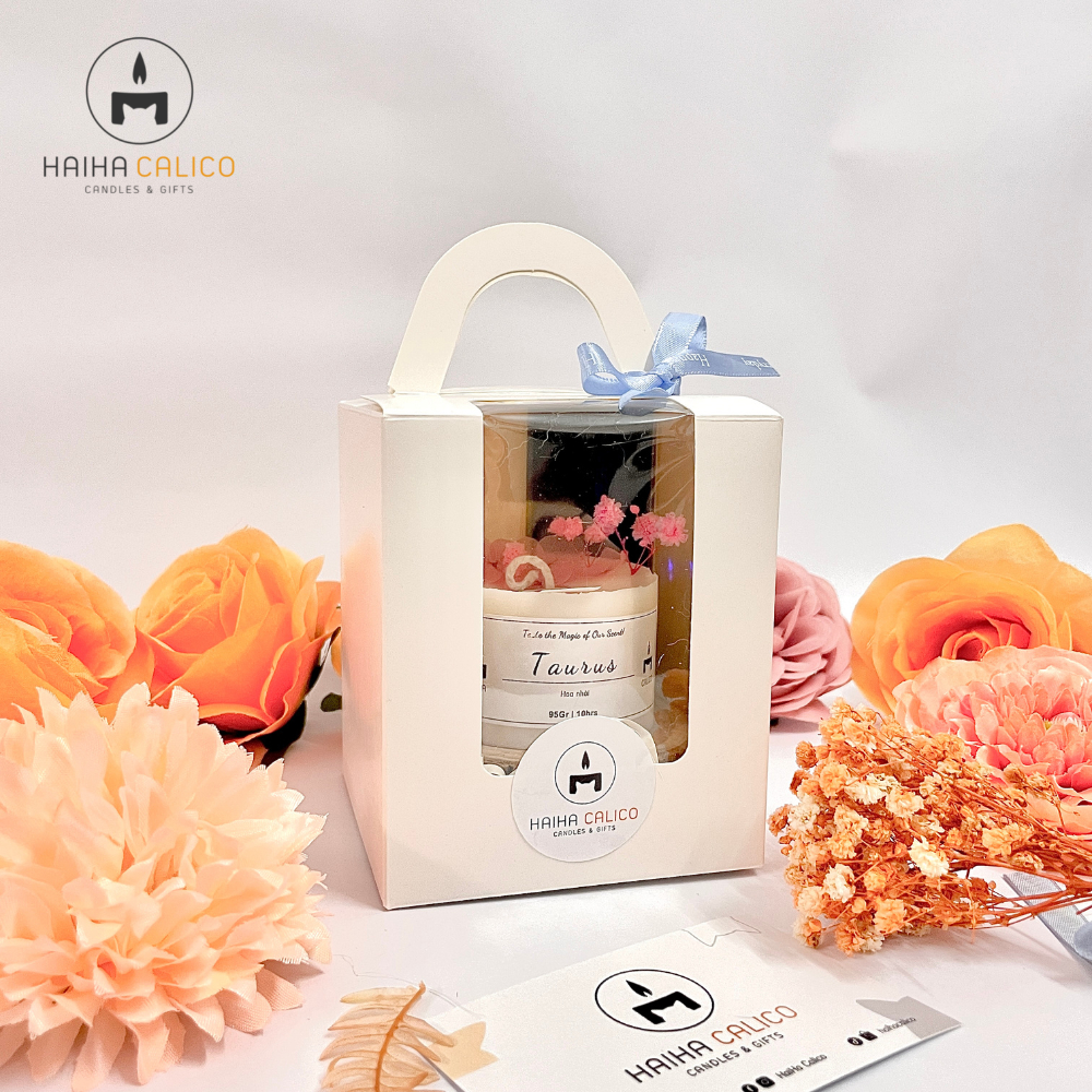 - Set Quà Tặng Nến Thơm Nhỏ Xinh H1 - Nến Thơm Chill Dễ Ngủ - Kích Thước 12x10x10cm