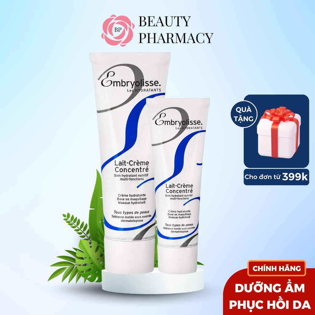 Kem dưỡng ẩm Embryolisse Lait Creme Concentre Pháp 30ml 75ml nuôi dưỡng phục hồi da Sáng Bóng Beauty Pharmacy BPR099