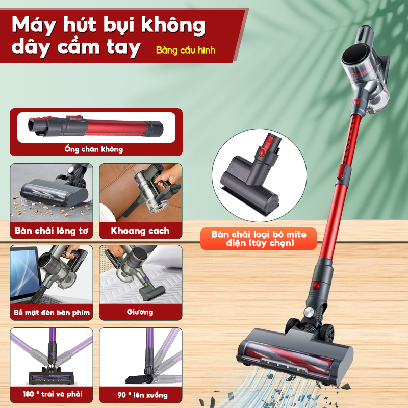 Máy Hút Bụi Cầm Tay Không Dây HONYELL Free C7 Đa Năng Gia Đình Mini Pin Sạc Hút Giường Đệm Nệm Sofa Xe Hơi Lực Hút Mạnh