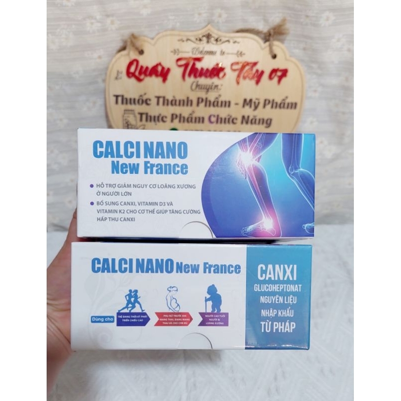 Calci Nano Vitamin D3K2MK7 Newfrance - Giúp Xương Răng Phát Triển Nguyên Liệu Nhập Khẩu Từ Pháp Lọ 30 Viên