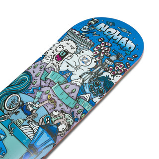 Mặt Ván Trượt Skateboard NOMAD ROAD BLUE DECK