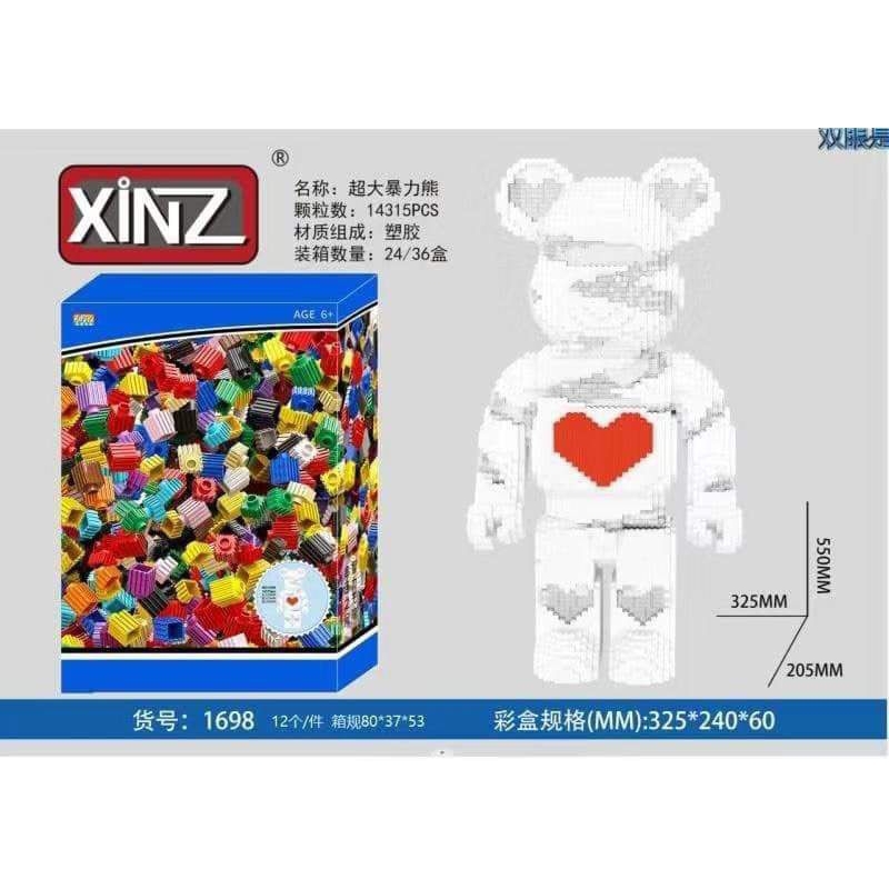 Lego Gấu bearbrick trắng 💝 55cm hàng Xinz chất lượng  nha quí khách hàng ơi