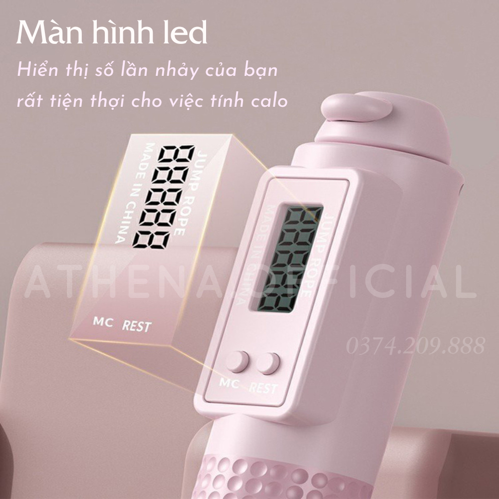 Dây Nhảy Thể Dục Athena Tự Động Đếm Số Lần Hỗ Trợ Giảm Cân Và Tăng Cường Sức Khỏe