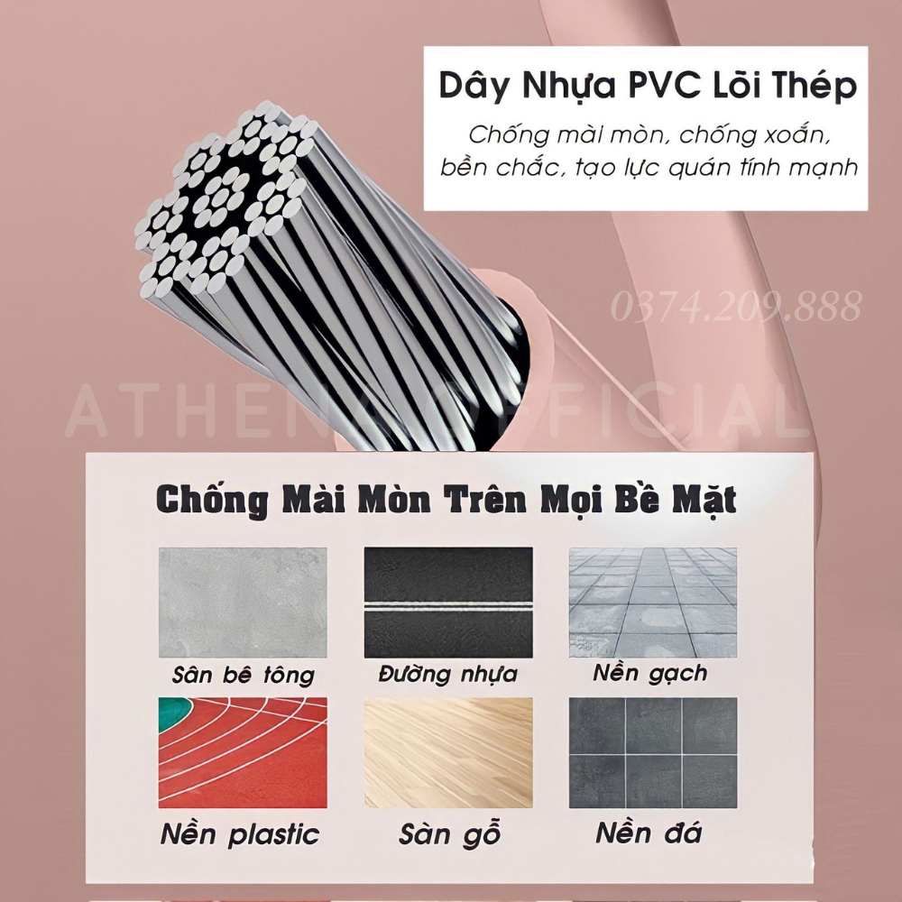Dây Nhảy Thể Dục Athena Tự Động Đếm Số Lần Hỗ Trợ Giảm Cân Và Tăng Cường Sức Khỏe